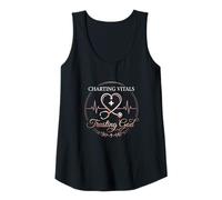 Womens Charting Vitals Trusting God Christian Nurse Faith Tank Top