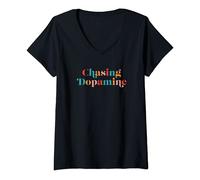 Womens Chasing Dopamine - ADHD V-Neck T-Shirt