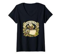 Women's Chasing First Bloom Phenology Flower Observation V-Neck T-Shirt