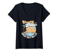 Womens Chasing Peaks - Great Rift Valley V-Neck T-Shirt