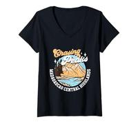 Womens Chasing Peaks - Madagascar Central Highlands V-Neck T-Shirt