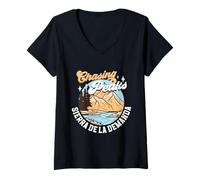 Womens Chasing Peaks - Sierra de la Demanda V-Neck T-Shirt