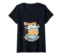 Womens Chasing Peaks - Zuni Mountains V-Neck T-Shirt