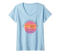 Women's Chasing Sunset Sips and Outdoor Summer Beach Fun V-Neck T-Shirt