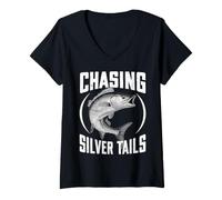 Women's Chasing Tails Tarpon V-Neck T-Shirt