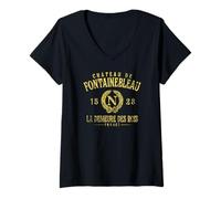 Womens Château de Fontainebleau France La Demeure Des Rois Aged V-Neck T-Shirt