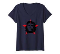 Women's Che Guevara Rebel Guerrilla Revolution V-Neck T-Shirt