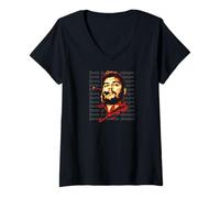 Women's Che Guevara Rebel Guerrilla Revolution V-Neck T-Shirt