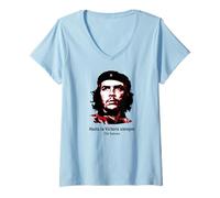 Womens Che Guevara Rebel Signature Guerrilla Icon Revolution V-Neck T-Shirt