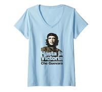 Womens Che Guevara Rebel Signature Guerrilla Icon Revolution V-Neck T-Shirt