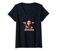 Women's Che Guevara Shirt Rebel Cuban Shirt Guerrilla Revolution V-Neck T-Shirt