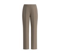 Women's Check Pattern Straight Leg Trousers COMMA Beige 38