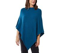 Womens Check Printed Ladies Stretch Knitted Collared Cape Wrap Shawl Jumper Poncho Top