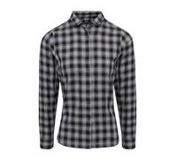 Womens Check Shirt Ladies Long Sleeve Office Work Casual Top 100% Cotton Poplin