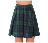 Women's Checked Mini Skirt, Plus Size Skirt Women High Waist Casual Slim Fit Classic Chic And Elegant Everyday Vintage Passe-Partout Regular Fit Skirts Streetwear