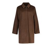 Women's Checked Pattern Wool Blend Coat Gant Marron M