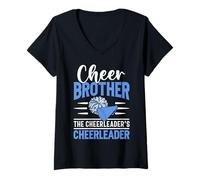 Womens Cheer Brother The Cheerleader's Cheerleader Brother V-Neck T-Shirt