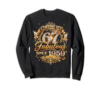 Womens Cheers to 67 Years Old EST 1959 67th Birthday Queen Sweatshirt