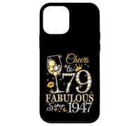 Womens Cheers to 79 Years Old EST 1990 79th Birthday Queen Case for iPhone 12 mini