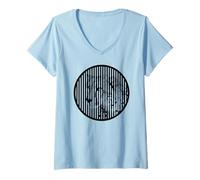 Womens Cheetah Op Art Minimalist Wildlife Design V-Neck T-Shirt