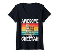 Women's Cheetahs Awesome Like a Cheetah V-Neck T-Shirt