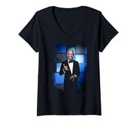 Womens Chef Anthony Bourdain At The Emmys By Michael Grecco V-Neck T-Shirt