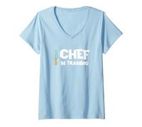 Womens Chef in Training - Cooking Beginner - Future Cook Trainee V-Neck T-Shirt
