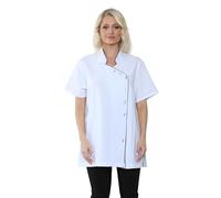 Womens Chef Jacket Plain Baking Cooking Kitchen Catering Restaurant Hotel Professional Uniform Top Coat (UK, Numeric, 24, Regular, Regular, White)