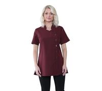 Womens Chef Jacket Plain Baking Cooking Kitchen Catering Restaurant Hotel Professional Uniform Top Coat (UK, Numeric, 22, Regular, Regular, Maroon)
