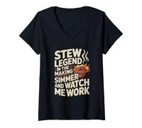 Womens Chef Mexican Roast Beef Birria Tacos Meat Cooking V-Neck T-Shirt