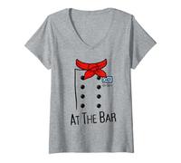 Womens Chef Off Duty - at The Bar | Funny Culinary Jacket V-Neck T-Shirt