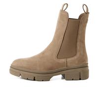 Infinity Leather Women's Tamaris Leather Classic High Pull-On Chelsea Ankle Boots in Taupe | Size: 8