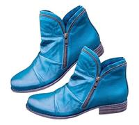 Womens Chelsea Boots UK Comfy Round Toe Side Zipper Winter Ankle Boots Lightweight Single Shoes Business Work Office Casual Cowgirl Booties