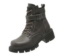 Womens Chelsea Boots,Womens Goth Boots Fashion Ladies Thick Bottom Belt Buckle Retro Short Boots Plus Size Waterproof Wellington Boots CMK82