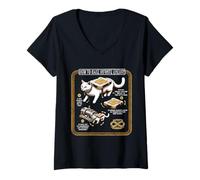 Women's Chemist Chemical Engineering Infinite Energy Rotation Cat V-Neck T-Shirt