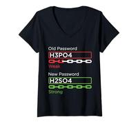 Womens Chemist Science Teacher Chemistry Student Funny V-Neck T-Shirt