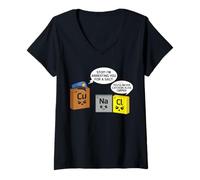 Womens Chemist Science Teacher Chemistry Student Period Table Funny V-Neck T-Shirt