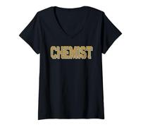Women's Chemist Vintage Science Professional Academic V-Neck T-Shirt