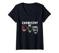 Women's Chemistry Be Like Nacl Sodium Chloride Table Salt Science V-Neck T-Shirt