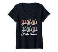 Womens Chemistry Science Joke Funny Noble Gases Periodic Table V-Neck T-Shirt