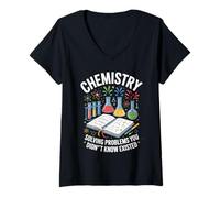 Women's Chemistry Solving Problems You Didn't Know Existed V-Neck T-Shirt