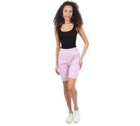 Womens Cherry Berry Shorts - Ladies Plain Capri Length Stretch Fit Pull On Elasticated Waist Summer Crop hot Pants Short Pants Plus Size UK 10-20 (UK, Numeric, 16, Regular, Regular, Lilac)