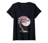 Women's Cherry Blossoms Sakura V-Neck T-Shirt