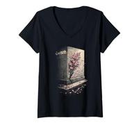 Women's Cherry Blossoms Sakura V-Neck T-Shirt