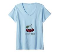 Women's Cherry Bomb V-Neck T-Shirt