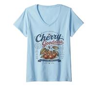 Women's Cherry Goodness Sweet Moments Nature's Fruit Appreciation V-Neck T-Shirt