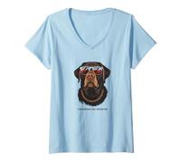 Womens Chesapeake Bay Retriever V-Neck T-Shirt