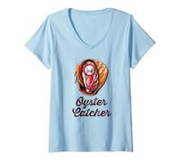 Womens Chesapeake Oyster Catchers Baseball Funny V-Neck T-Shirt