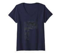 Women's Cheshire cat by Sir John Tenniel (1940) V-Neck T-Shirt