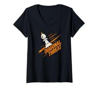Womens Chess - Diagonal Threat V-Neck T-Shirt